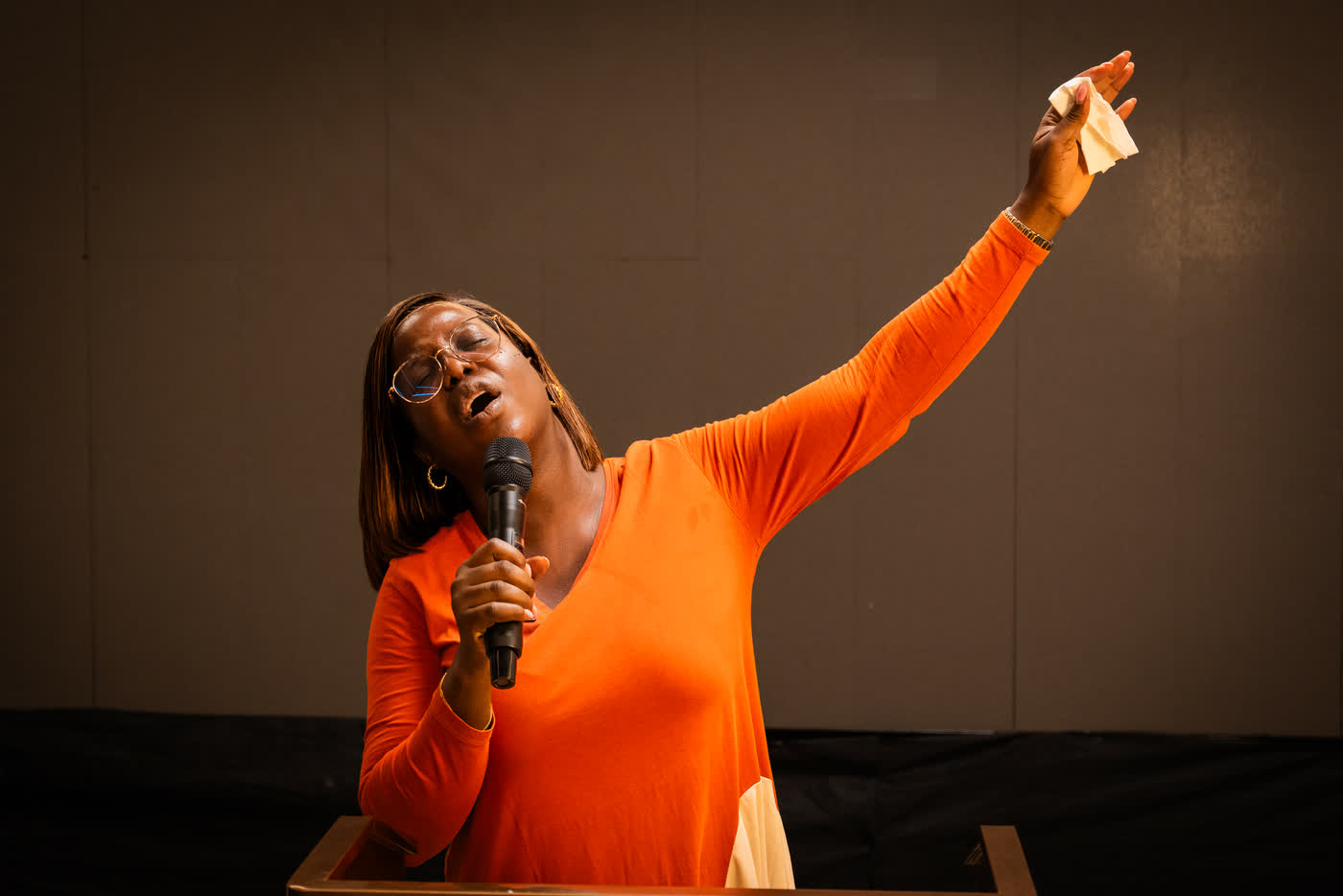 Leading worship